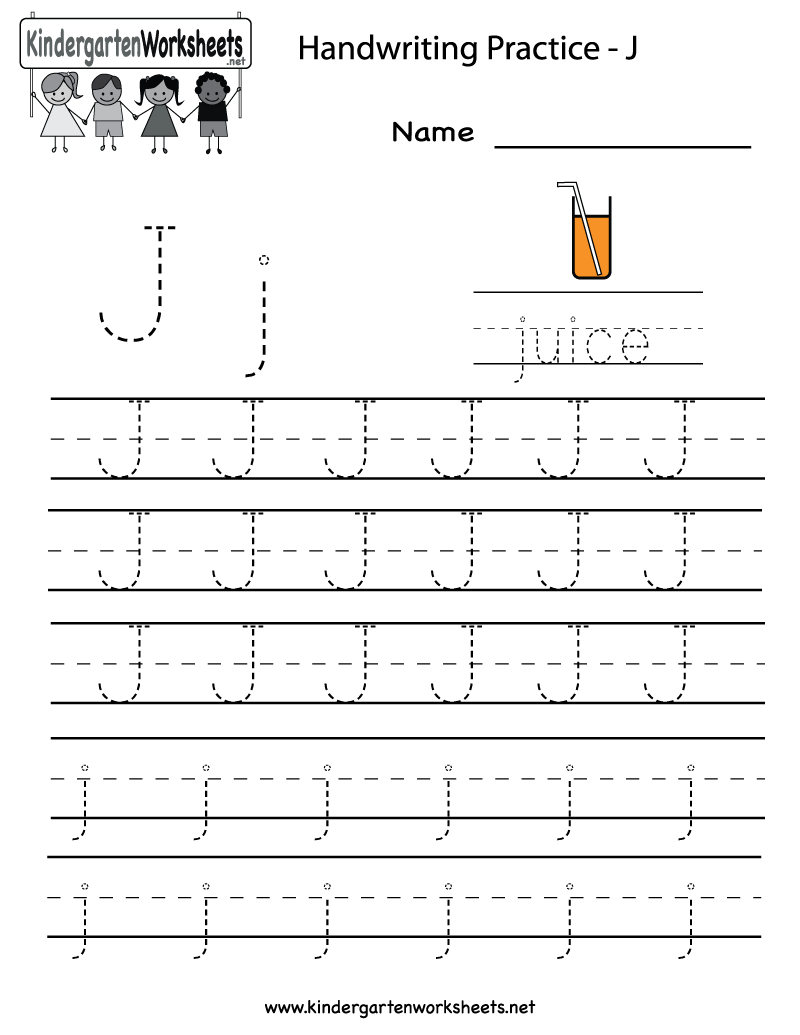 10/8/13 Both Need To Practice Letter Formation. Did 4 Each for Letter J Worksheets