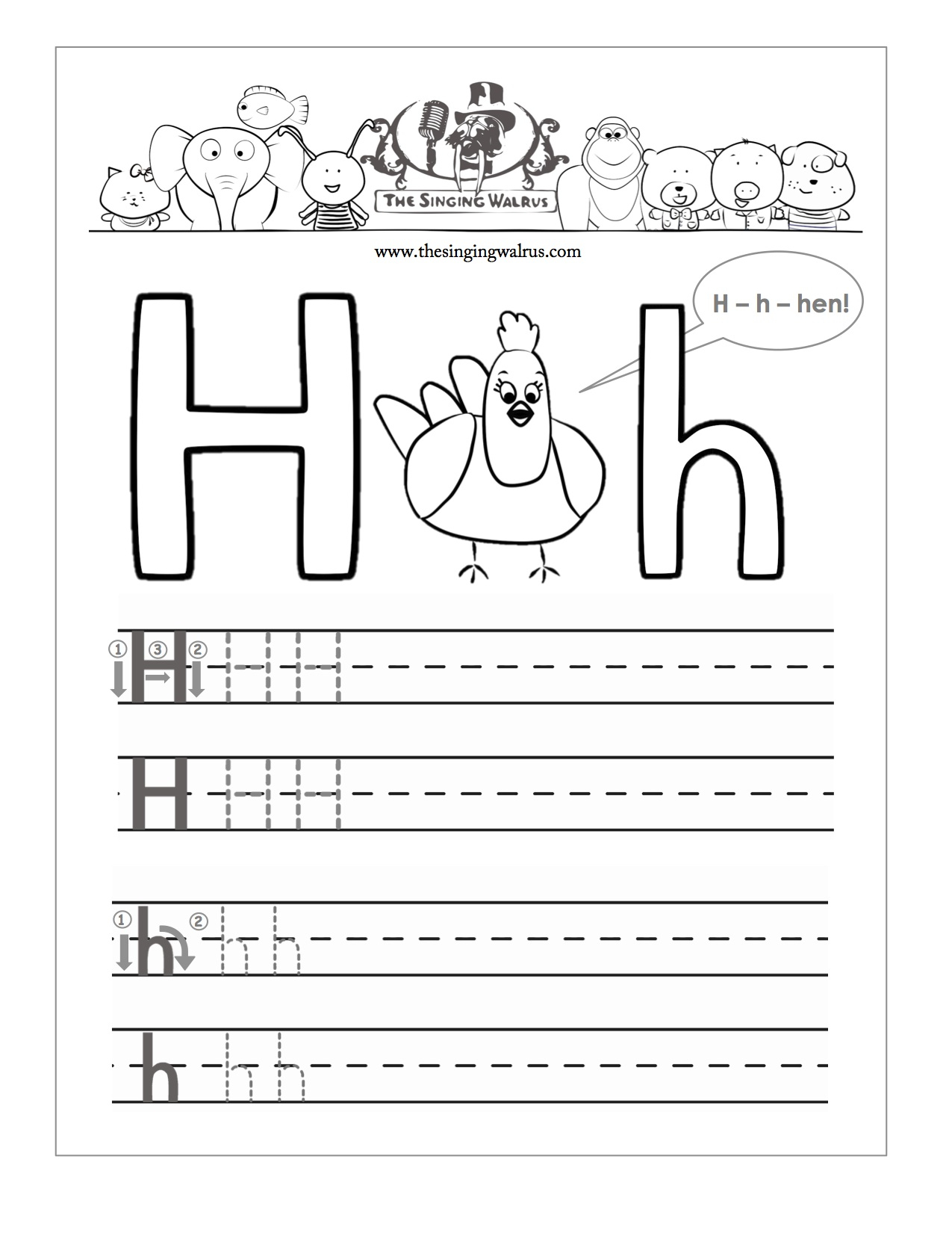 14 Enjoyable Letter H Worksheets For Kids | Kittybabylove within Letter H Worksheets Free
