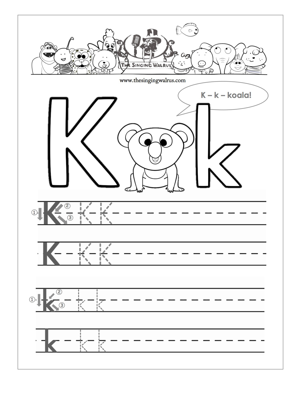 15 Learning The Letter K Worksheets | Kittybabylove within Letter K Worksheets Printable