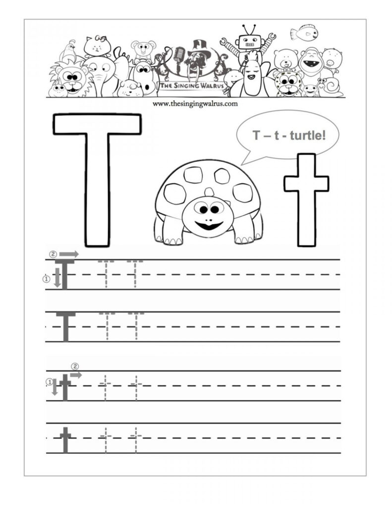 20 Learning The Letter T Worksheets | Kittybabylove With Letter T Worksheets For First Grade