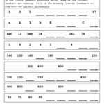 2Nd Grade Math   Patterns Worksheets Using Numbers And Within Grade 1 Alphabet Worksheets Pdf
