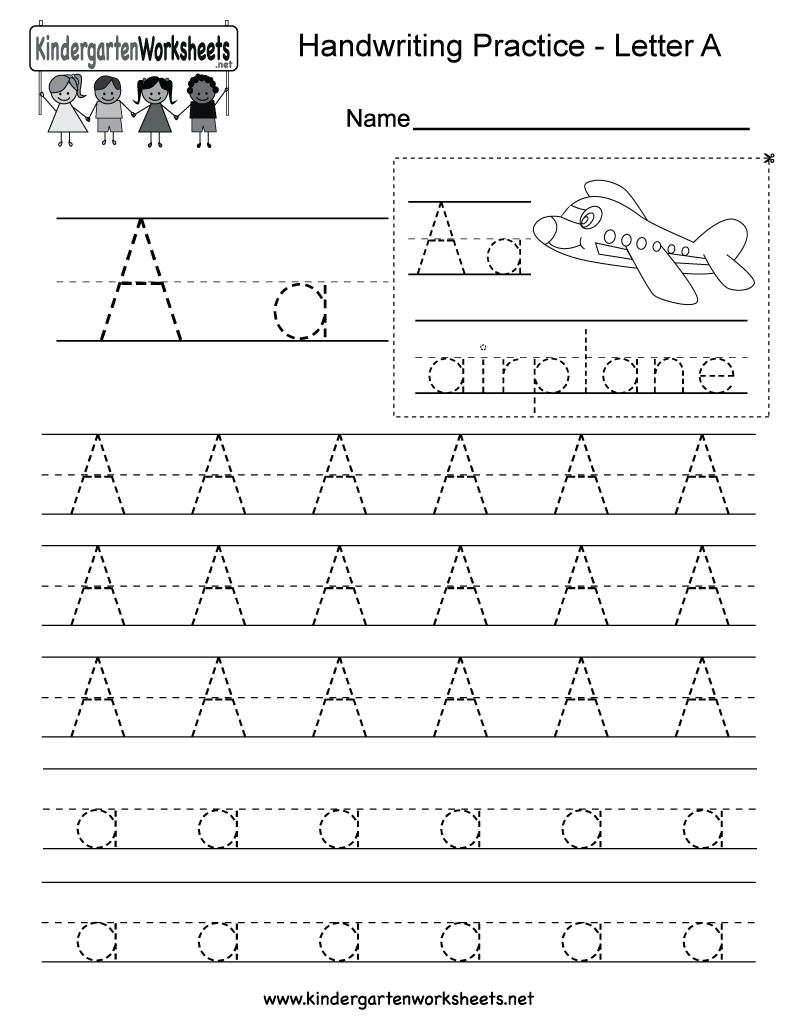 5 Letter A Preschool Printables | Writing Practice with Letter 5 Worksheets