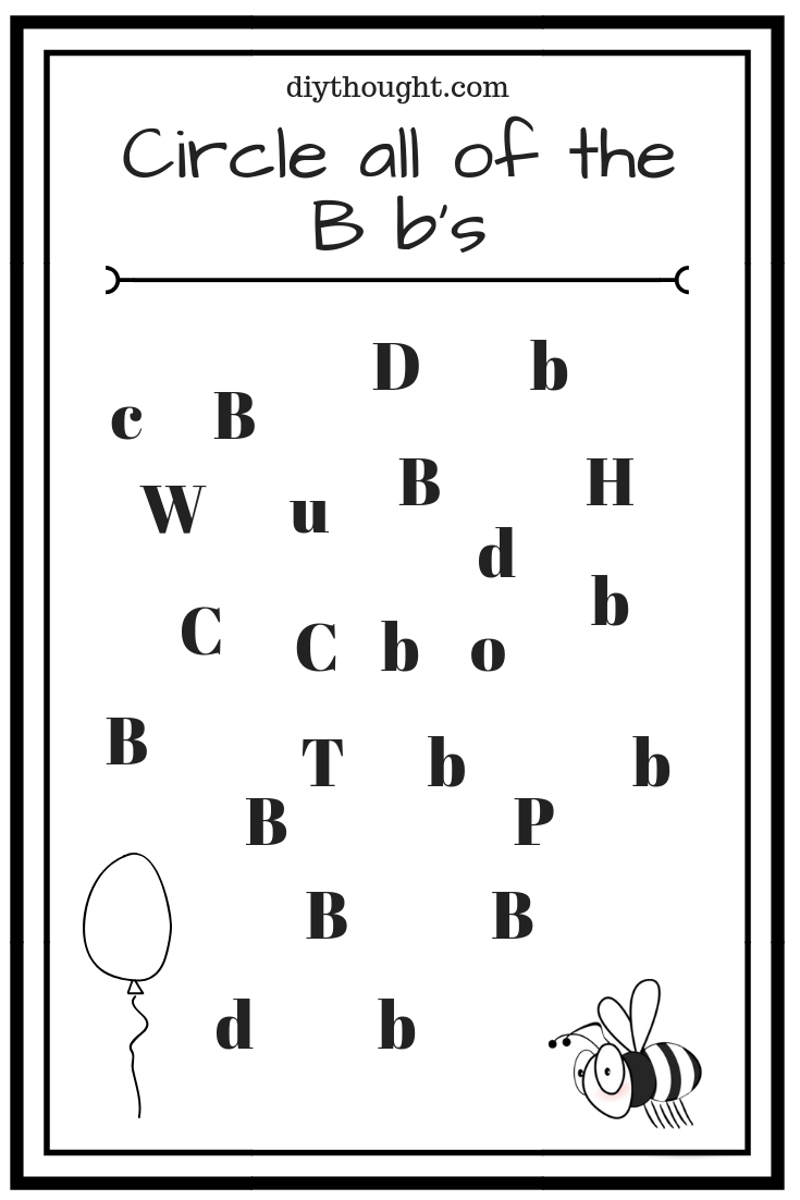 5 Letter B Preschool Printables | Preschool Printables intended for Letter B Worksheets Printable