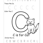 6 Best Images Of Free Printable Preschool Worksheets Letter In Letter C Worksheets For Nursery