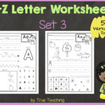 A Z Letter Worksheets (Set 3) | Tpt Products | Letter Throughout A Z Alphabet Worksheets Kindergarten