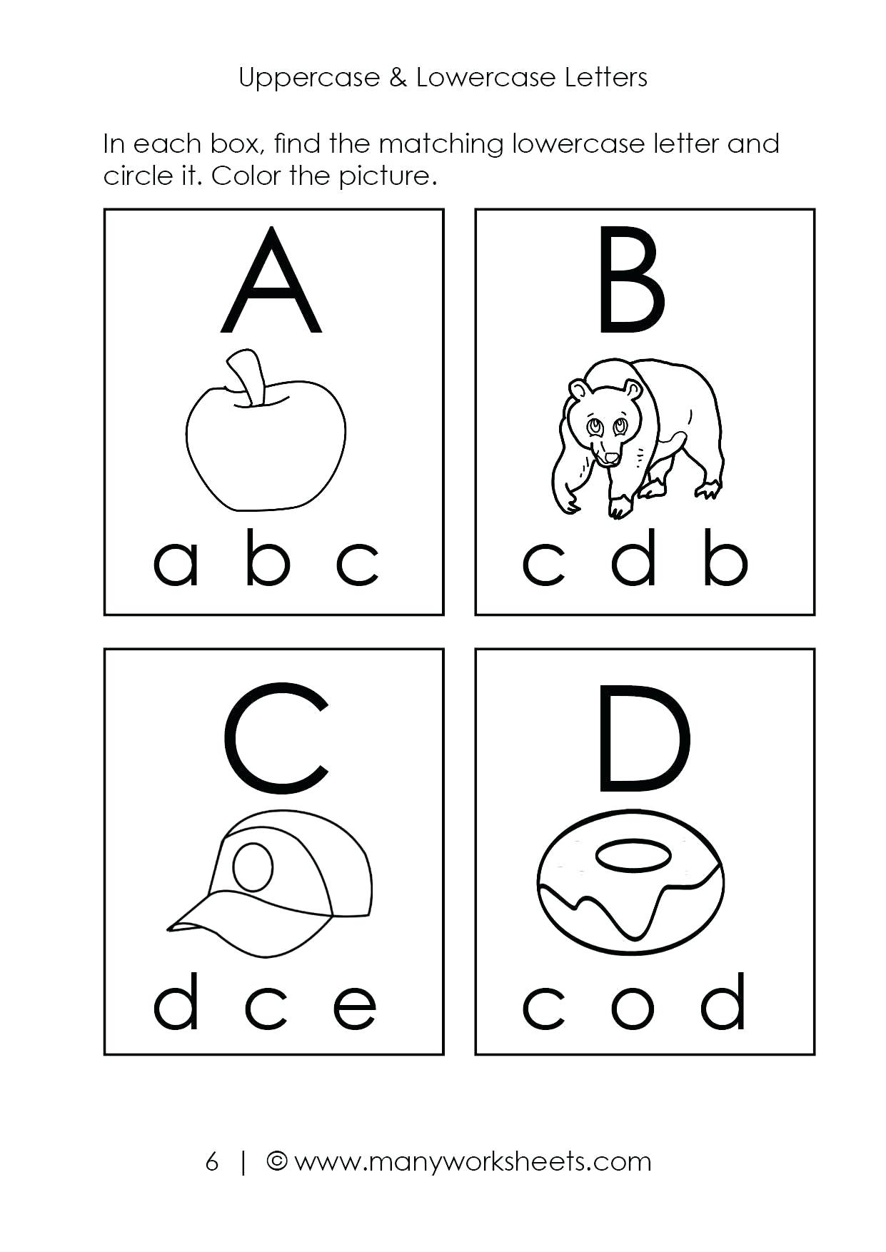 Abc Printable Worksheets – Giftedpaper.co within Alphabet Recognition Worksheets For Kindergarten
