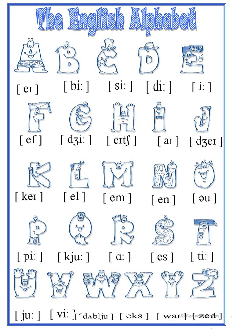 Alphabet - English Esl Worksheets for The Alphabet Worksheets Esl