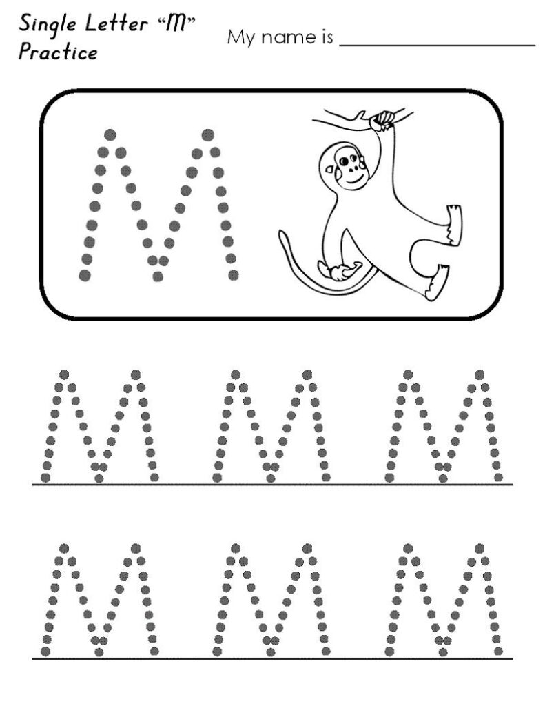 Alphabet For Preschool Simple | Kiddo Shelter | Printable For Letter M Worksheets For Pre K