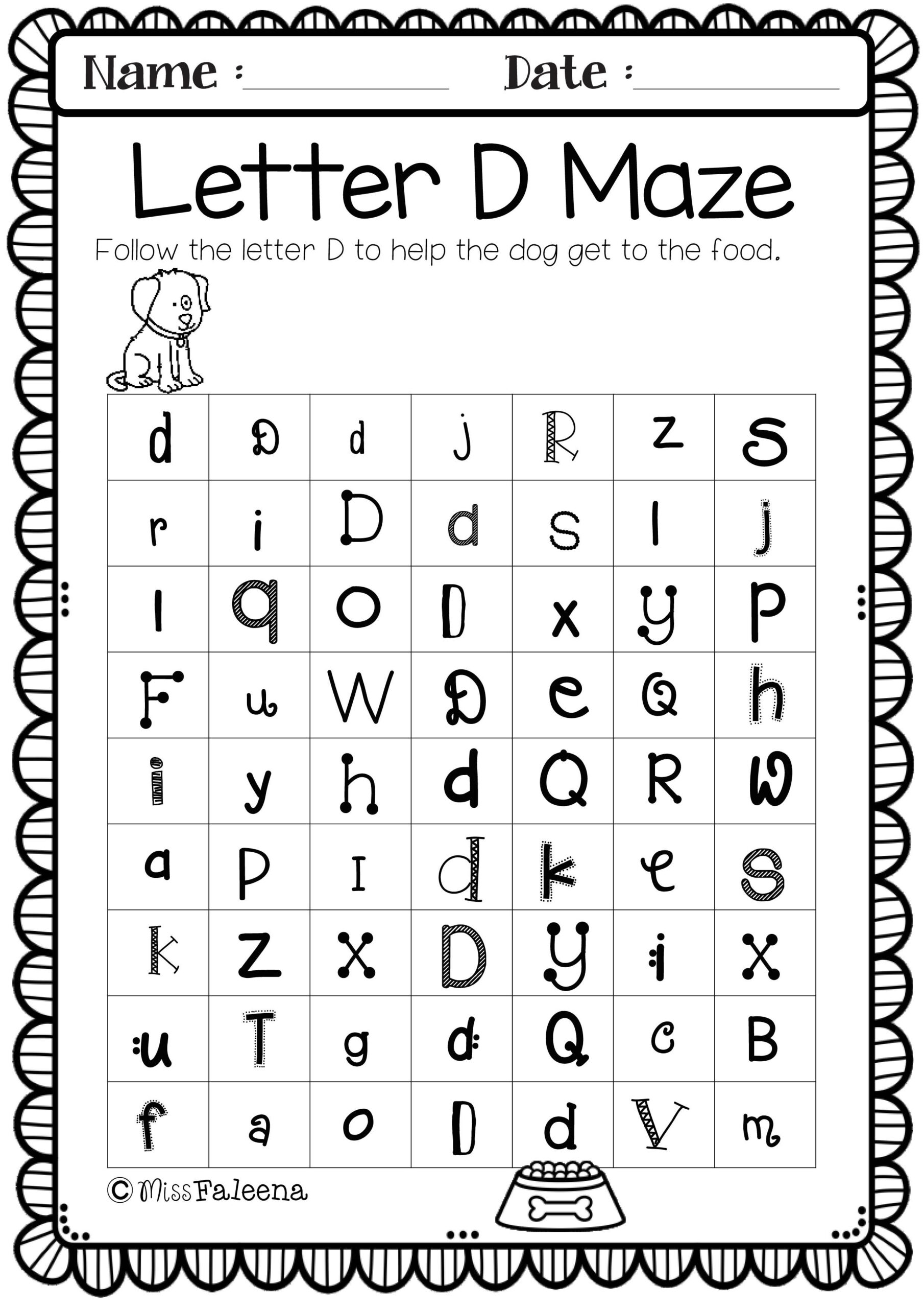 Alphabet Letter Of The Week D | Teacher Worksheets, Letter inside Alphabet Homework Worksheets