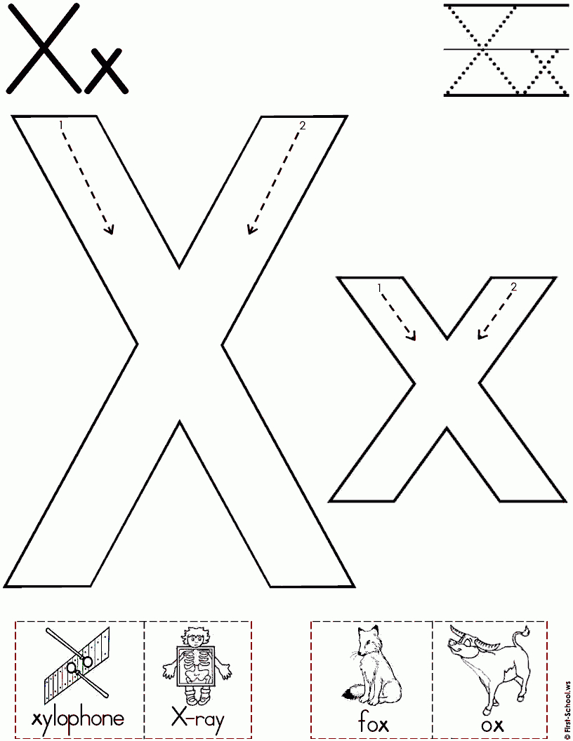 Alphabet Letter X Worksheet | Standard Block Font inside Letter X Worksheets For Prek