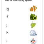 Alphabet Matching Worksheets   Match Object With The Regarding Alphabet Match Up Worksheets