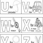 Alphabet Part Iii Coloring Printable Page For Kids Inside Alphabet Colouring Worksheets For Kindergarten