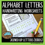 Alphabet Sequence   Write And Say (Spring Birds)   Help With Intended For Alphabet Handwriting Worksheets Uk