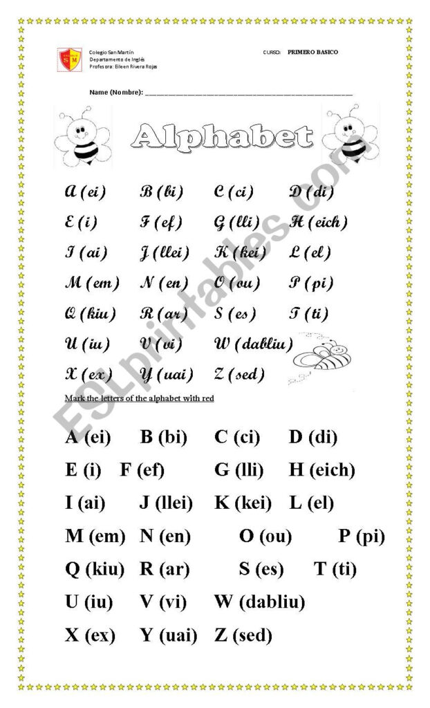 Alphabet Sounds   Esl Worksheeteileen Rivera For Alphabet Sounds Worksheets