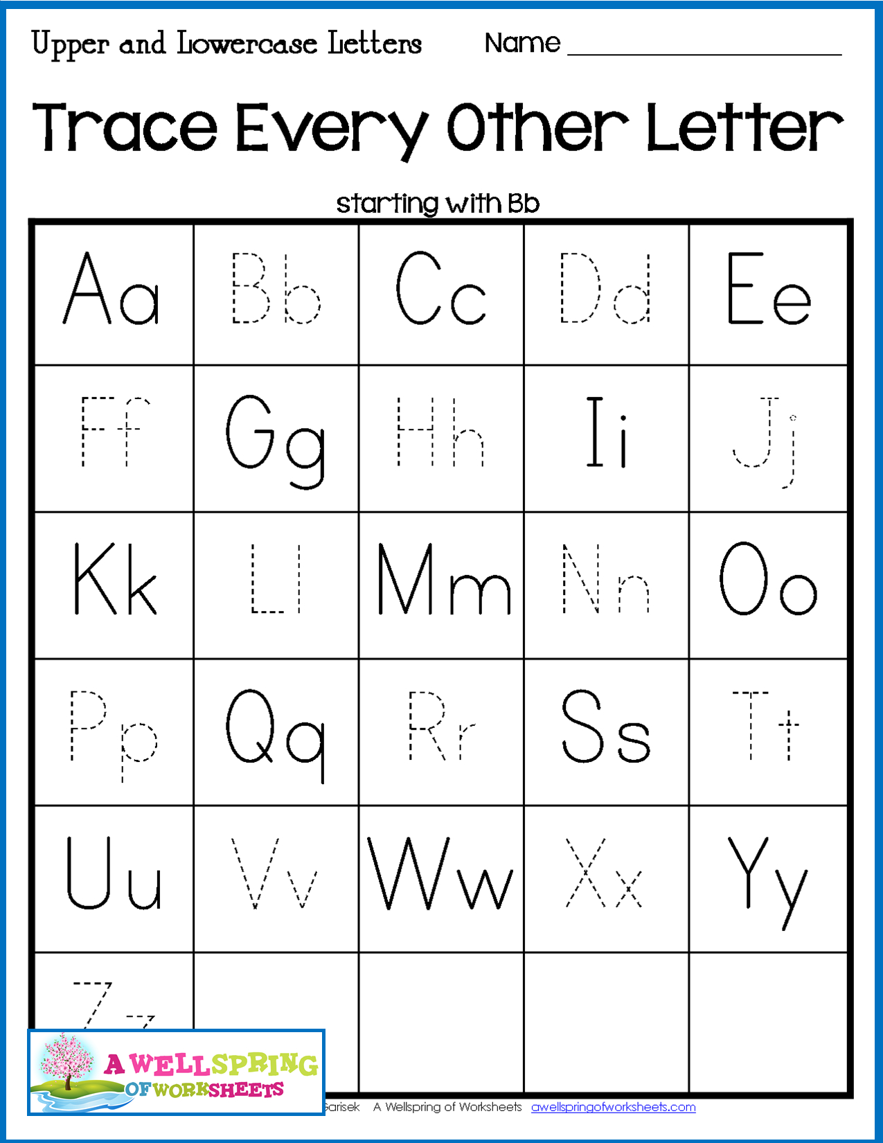 Alphabet Tracing Worksheets - Uppercase &amp; Lowercase Letters intended for Alphabet Of Worksheets