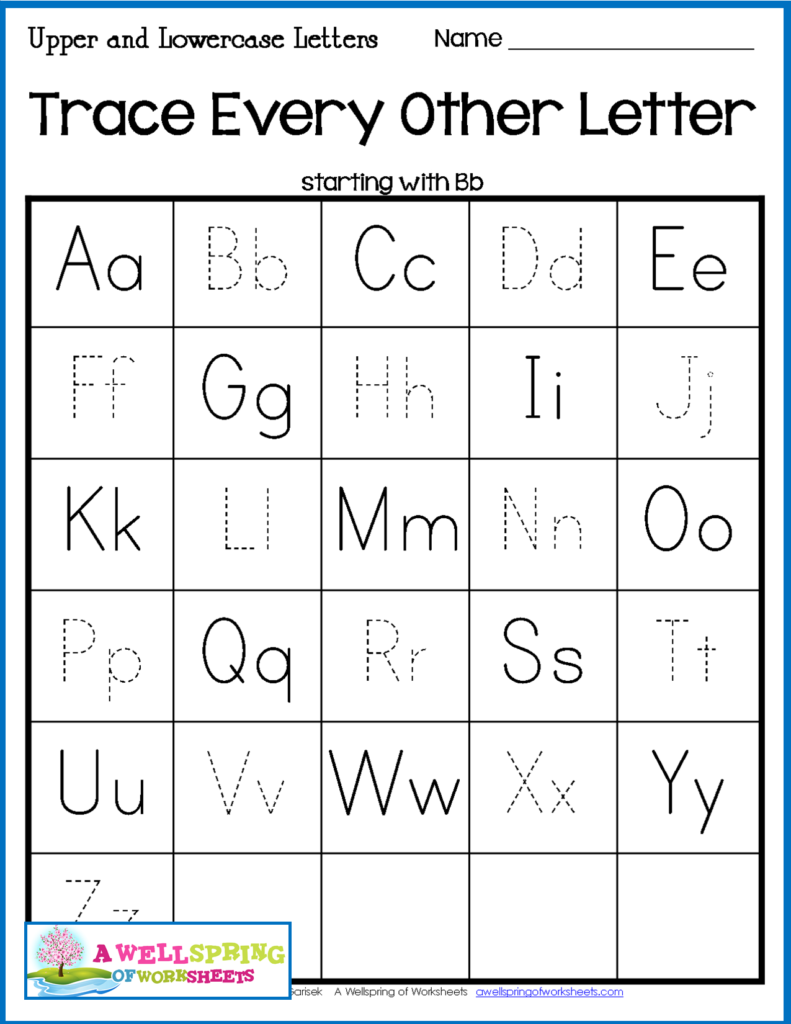 Alphabet Tracing Worksheets   Uppercase & Lowercase Letters With Alphabet Worksheets Upper And Lowercase