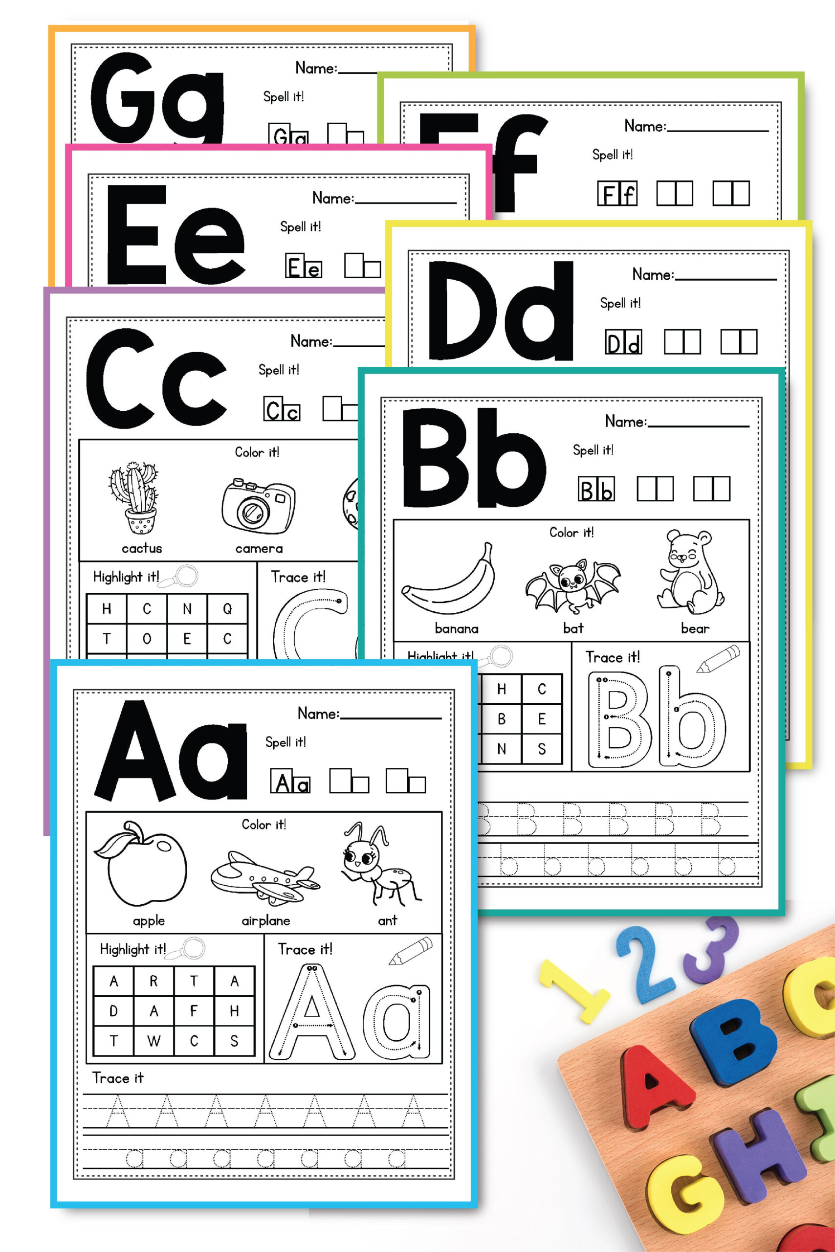 Alphabet Worksheets A-Z Beginning Sounds Activities with Reading A-Z Alphabet Worksheets