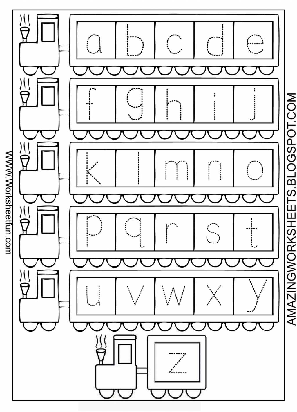 Alphabet Worksheets For Kindergarten Z Worksheetfun Az in A-Z Alphabet Worksheets Kindergarten