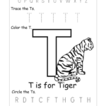 Alphabet Worksheets For Preschoolers | Alphabet Worksheet For Letter T Worksheets Prek