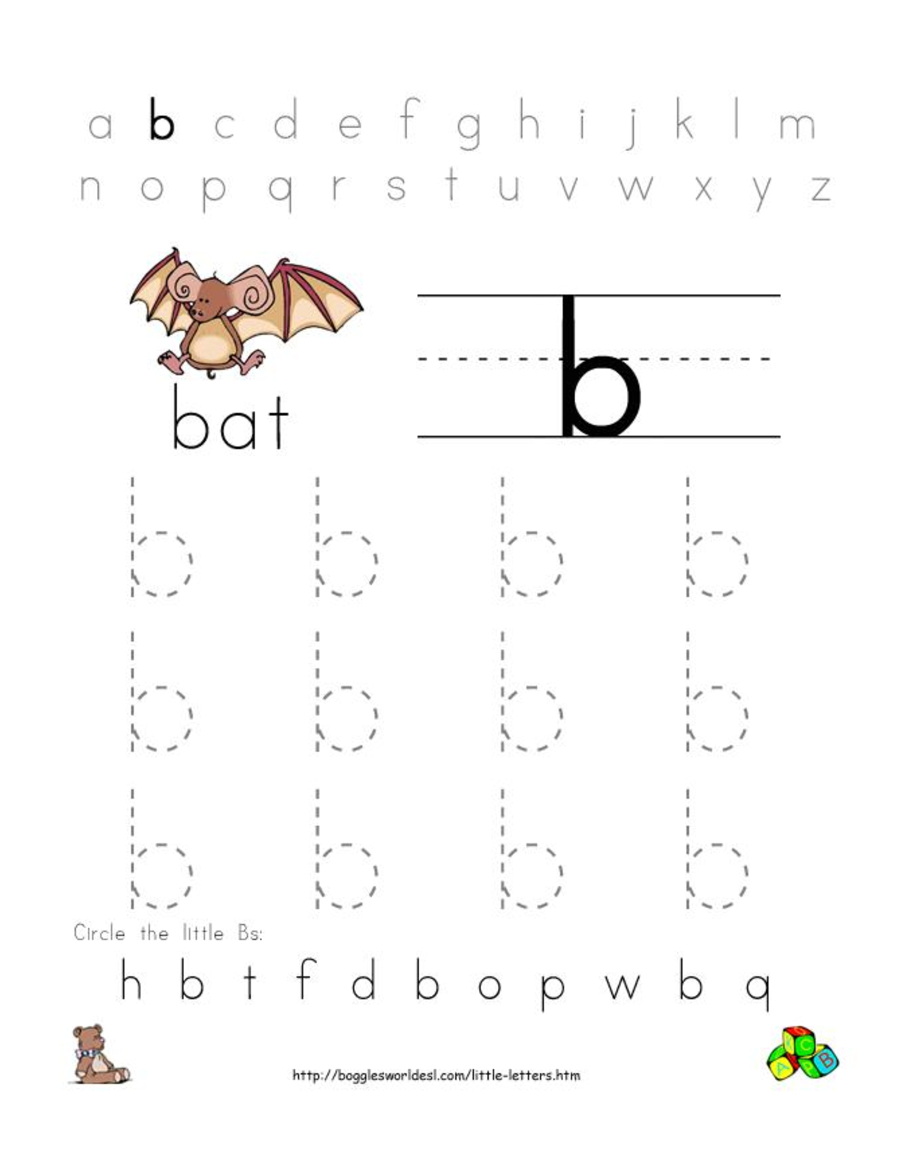 Alphabet Worksheets For Preschoolers | Alphabet Worksheet regarding Letter B Worksheets For Prek