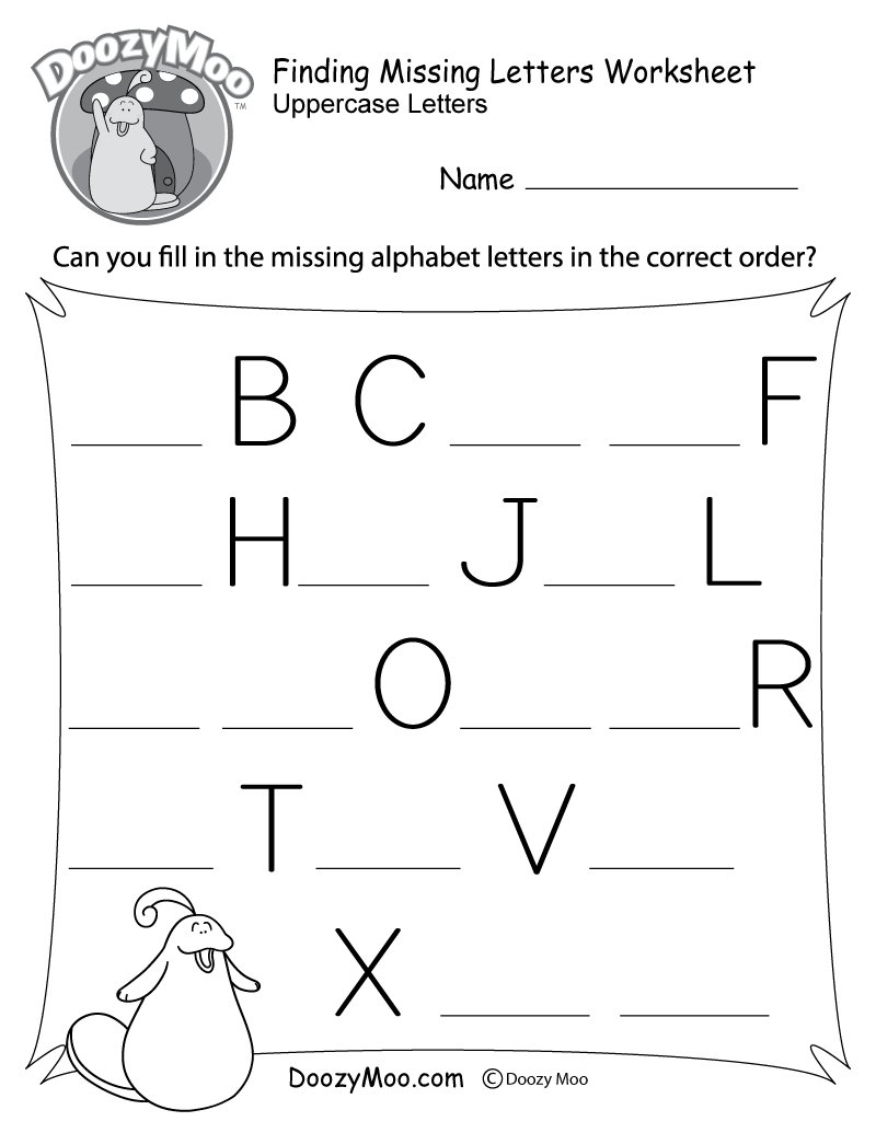 Alphabet Worksheets (Free Printables) - Doozy Moo inside Grade R Alphabet Worksheets Pdf
