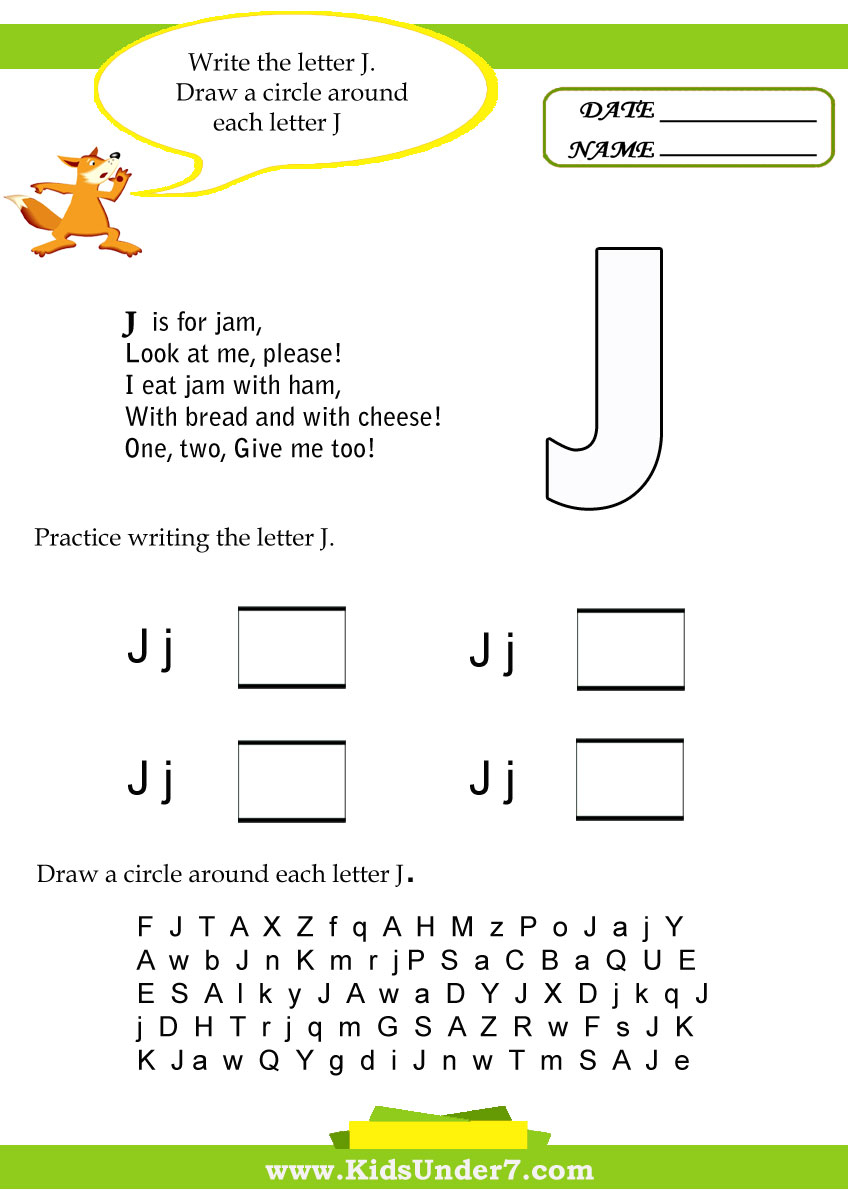 Alphabet Worksheetstrace And Print Letter J. Practice with regard to Letter J Worksheets Sparklebox