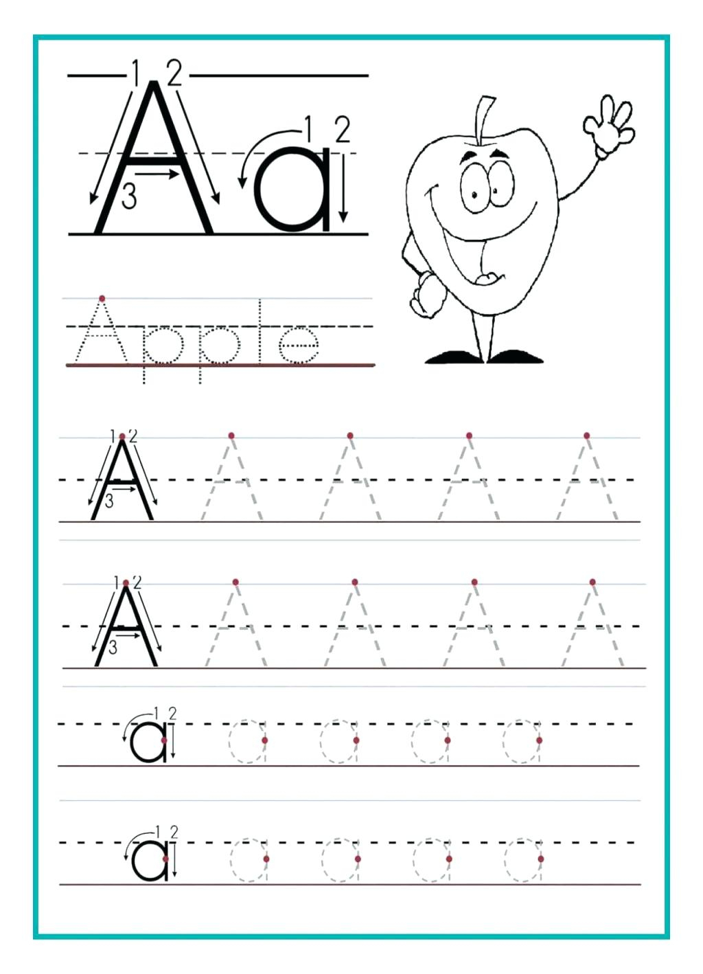 Alphabet Tracing Worksheets For Kindergarten Pdf 
