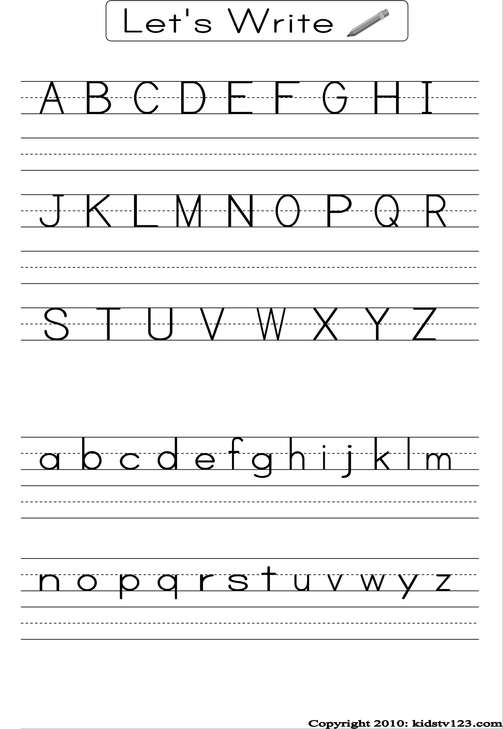 Alphabet Writing Practice Sheet | Alphabet Writing Practice throughout Alphabet Worksheets Handwriting