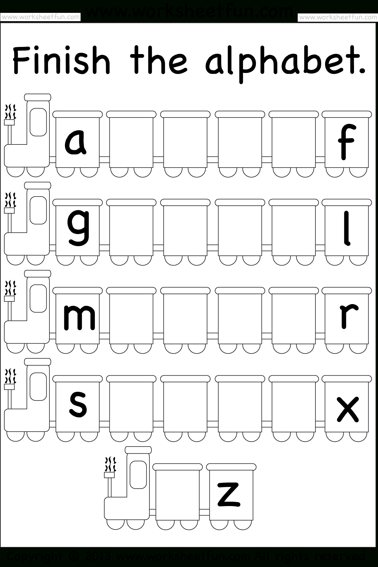 And Worksheets Theme E2 80 93 Train Free Printable for Alphabet Worksheets Grade 1