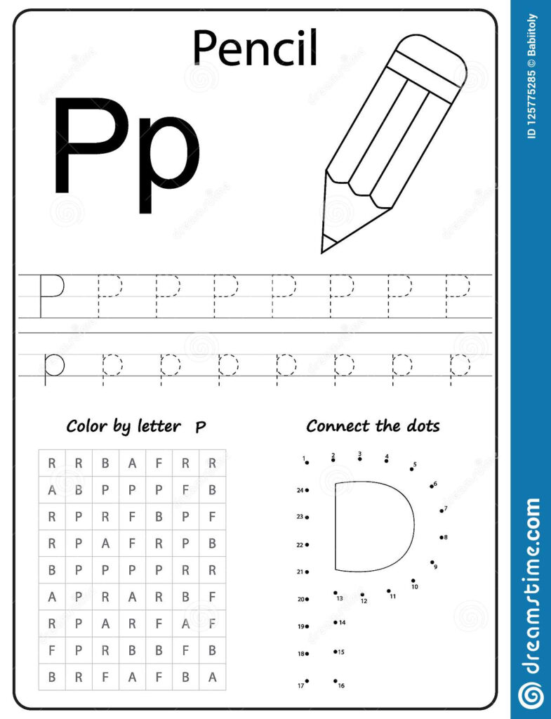 Az Worksheets For Kindergarten Kids Writing Letter P Inside Alphabet Worksheets P