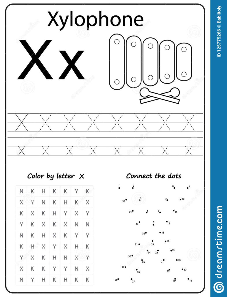 Az Worksheets For Kindergarten Kids Writing Letter X Within Alphabet Handwriting Worksheets A To Z Free Printables