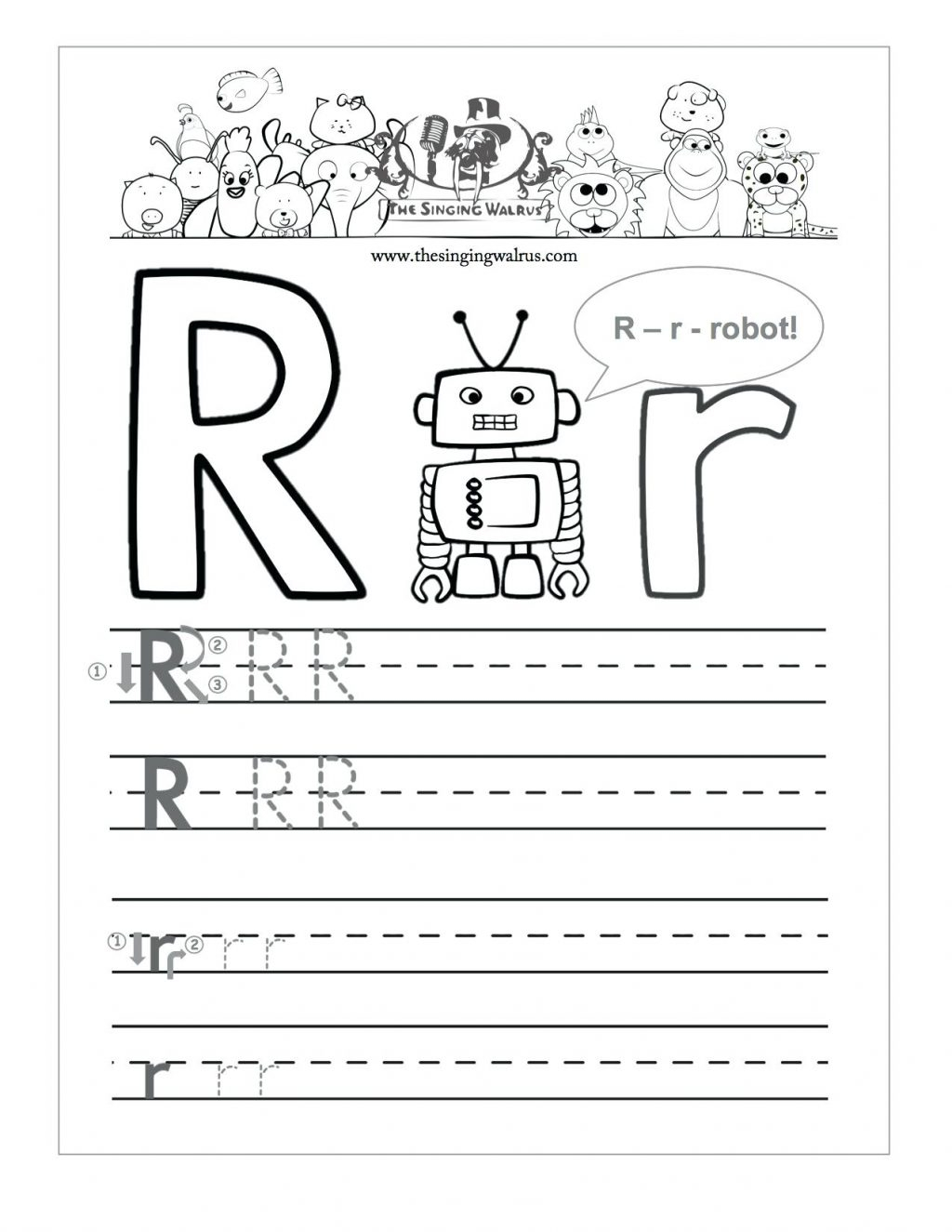 Az Worksheets For Kindergarten Letter R Tracing Worksheet in Letter R Worksheets Pdf