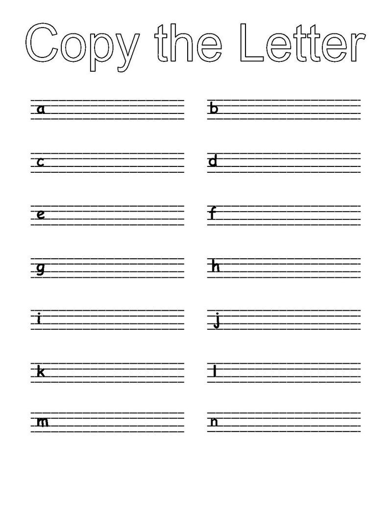 Alphabet Copy Worksheets