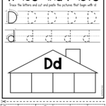Beginning Sounds Worksheets   Trace And Paste | Beginning In Letter D Worksheets For 1St Grade