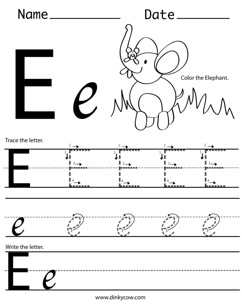 Best Of Preschool Letter E Worksheet | Educational Worksheet For Letter E Worksheets Free
