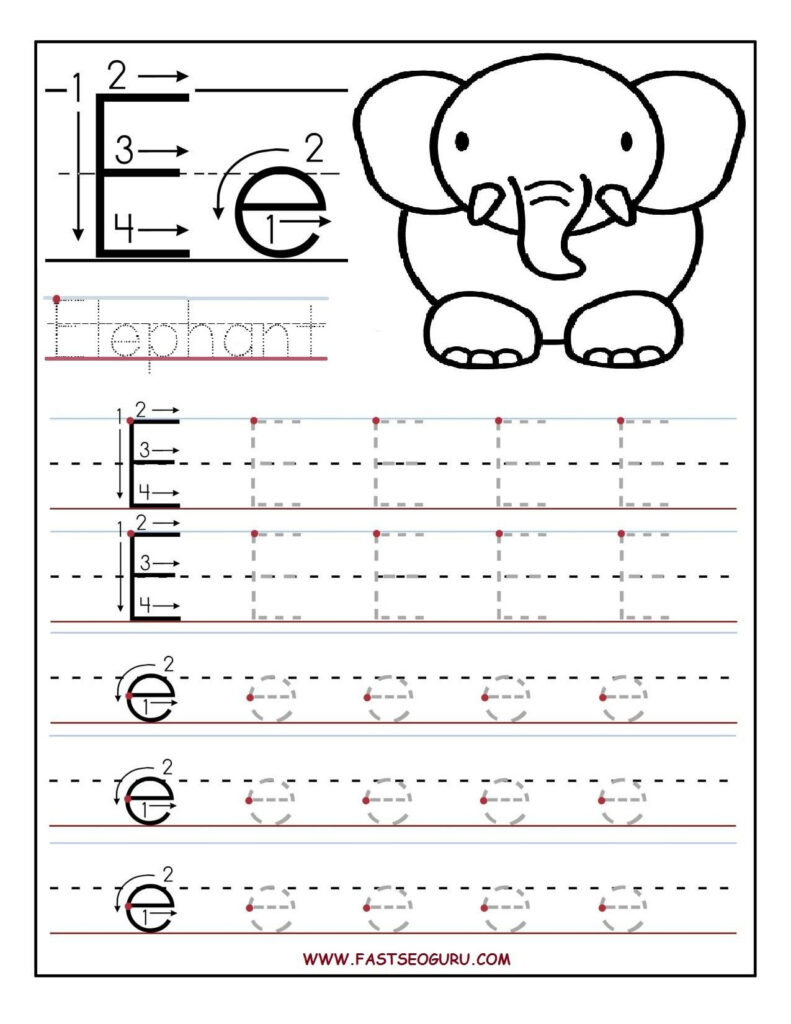 Best Of Preschool Letter E Worksheet | Educational Worksheet In Letter E Worksheets Cut And Paste