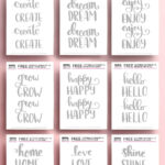Brush Lettering Worksheets  9 Words To Practice! | To The In Letter 9 Worksheets