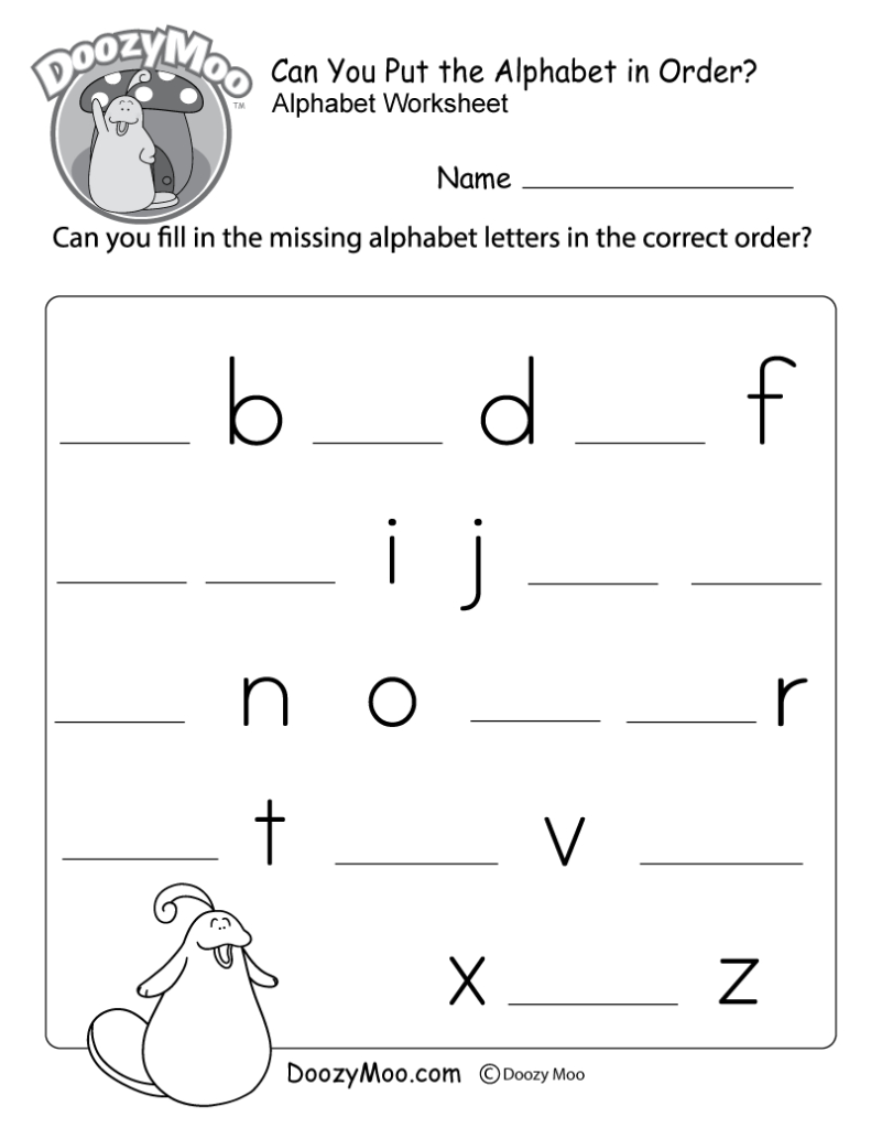 Can You Put The Alphabet In Order? (Free Printable Worksheet) Throughout Alphabet Order Worksheets For Kindergarten