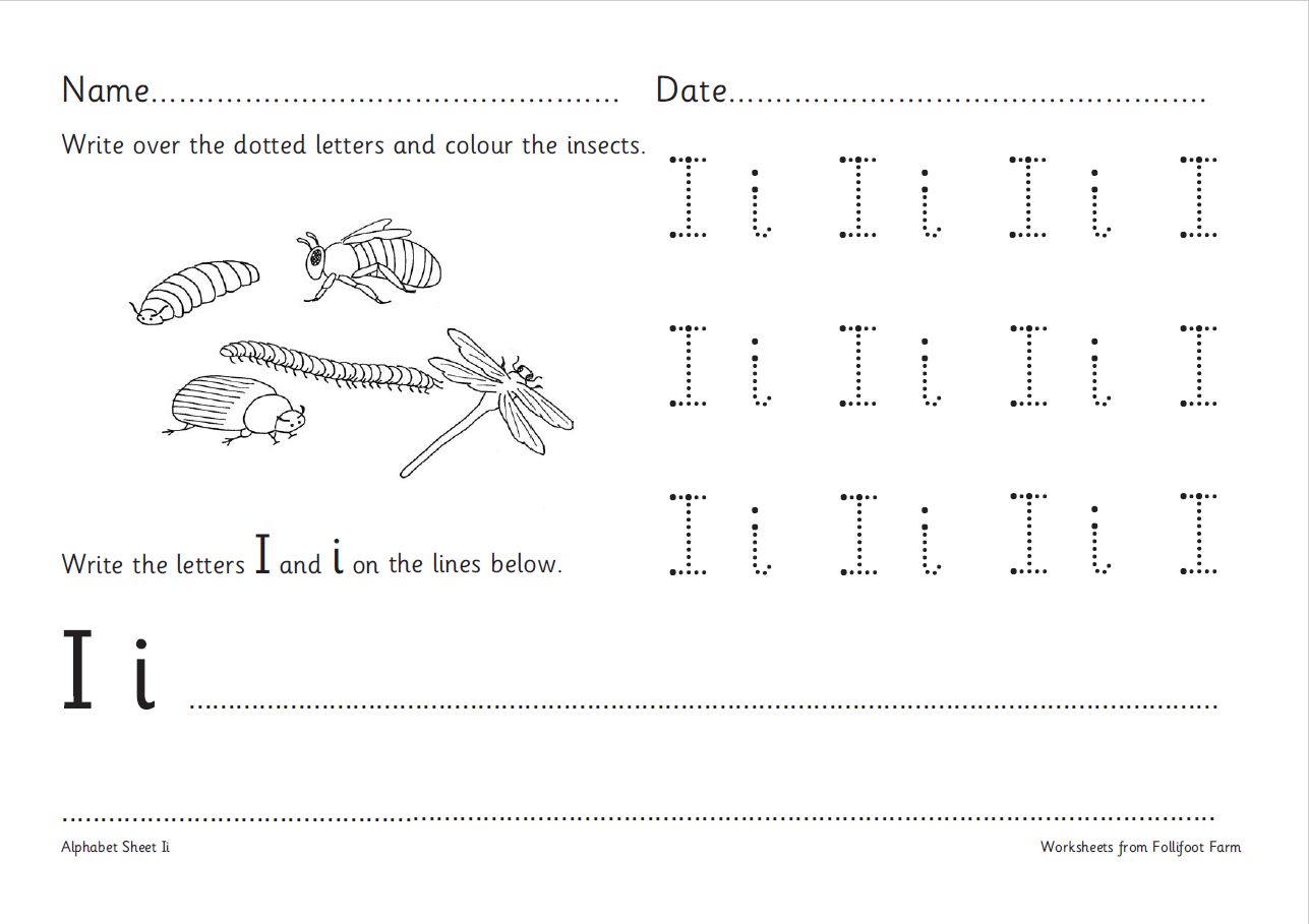 Capital Letter &amp;#039;i&amp;#039; – Handwriting And Comprehension Worksheet with regard to Alphabet Worksheets Ks1