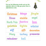 Christmas Alphabetical Ordering With Regard To Alphabet Ordering Worksheets Ks1