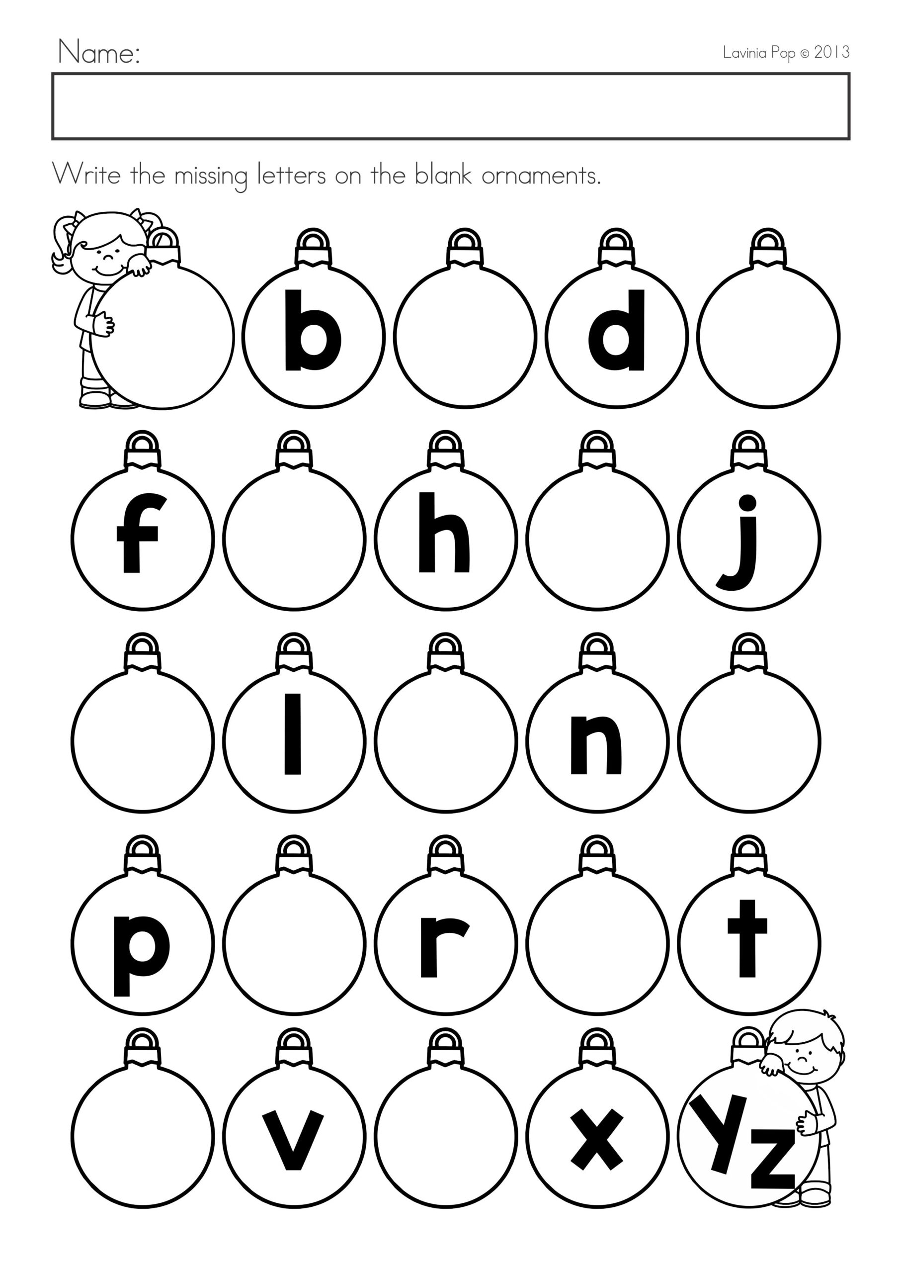 Christmas Math &amp;amp; Literacy Worksheets &amp;amp; Activities No Prep throughout Alphabet Sequencing Worksheets For Kindergarten