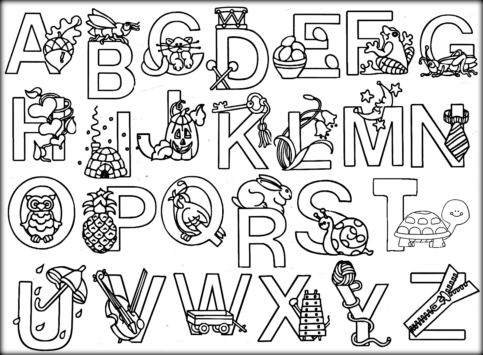 Coloring ~ Coloring Alphabet Book Printable Pdf Pages in Alphabet Coloring Worksheets Pdf