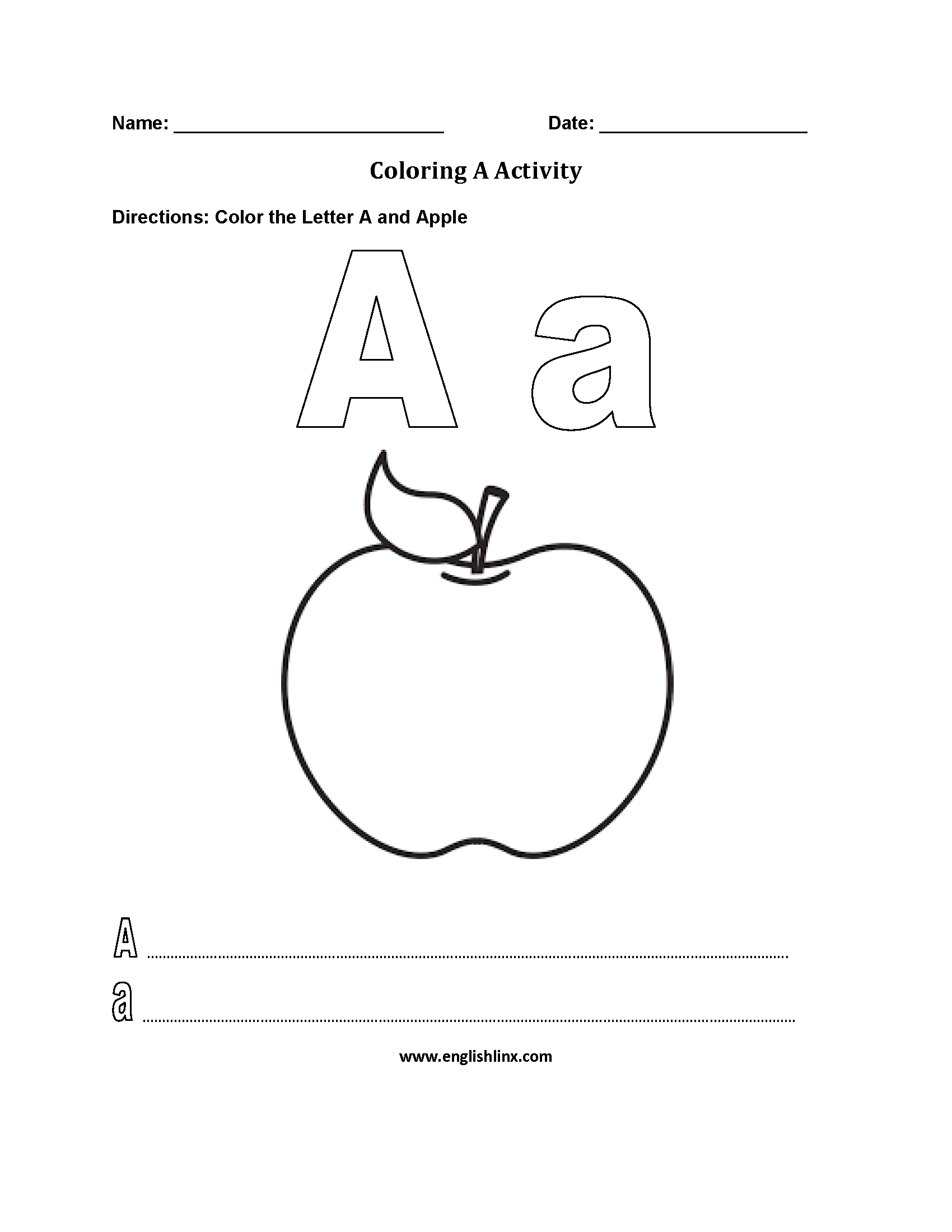 Coloring ~ Coloring Worksheet Alphabet Worksheets Pages inside Alphabet Activity Worksheets