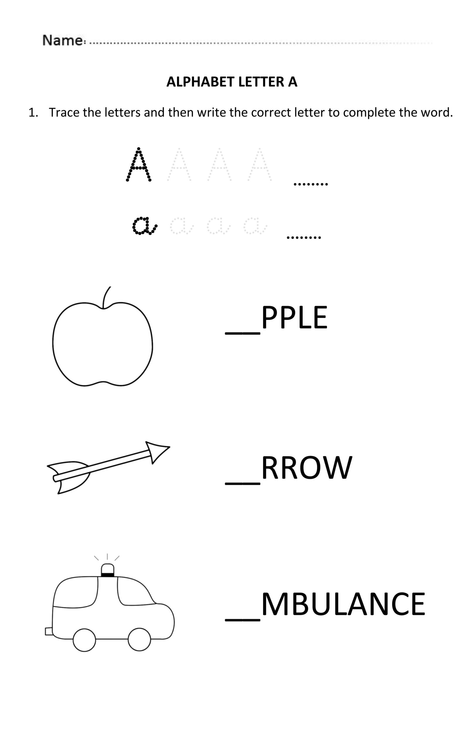 5 Years Old Worksheet English