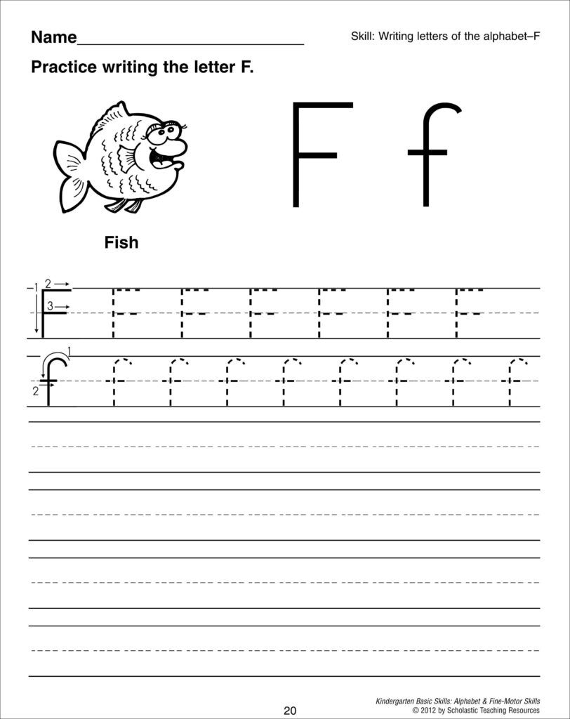 Cursive F New Collection Of Handwriting Worksheets For The Intended For Letter F Worksheets For Grade 1