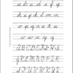 Cursive Letters Chart Az – Pointeuniform.club Intended For Alphabet Letters Worksheets Grade 3