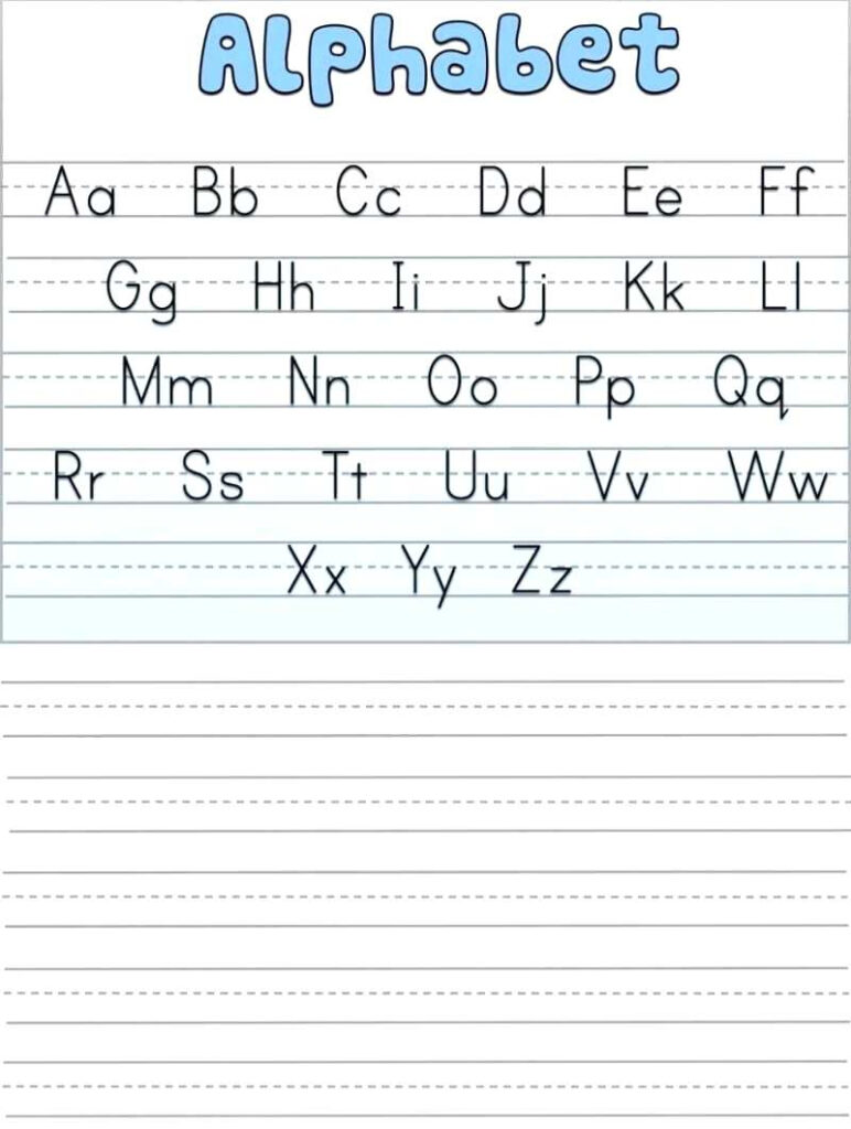 Cursive Worksheets Alphabet Printable For Kindergarten With Alphabet Handwriting Worksheets A To Z