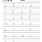 Cursive Writing Practice Worksheets Printable   Zelay.wpart.co For Alphabet Handwriting Worksheets Uk