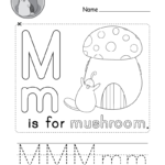 Cute Uppercase Letter M Coloring Page (Free Printable Throughout Letter M Worksheets Printable