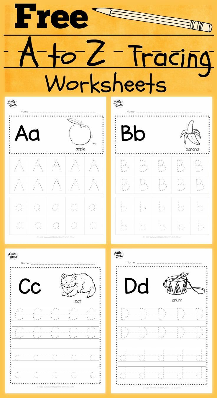 Download Free Alphabet Tracing Worksheets For Letter A To Z regarding Alphabet Tracing Worksheets A-Z